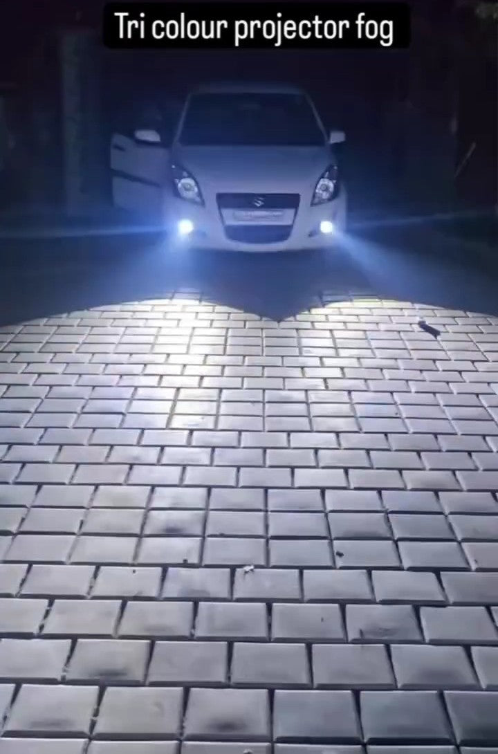 Worldtech BI-LED 3-inch 20X 150W Triple Laser 6000K Beam Fog Lamp LED Car Projector Lamp