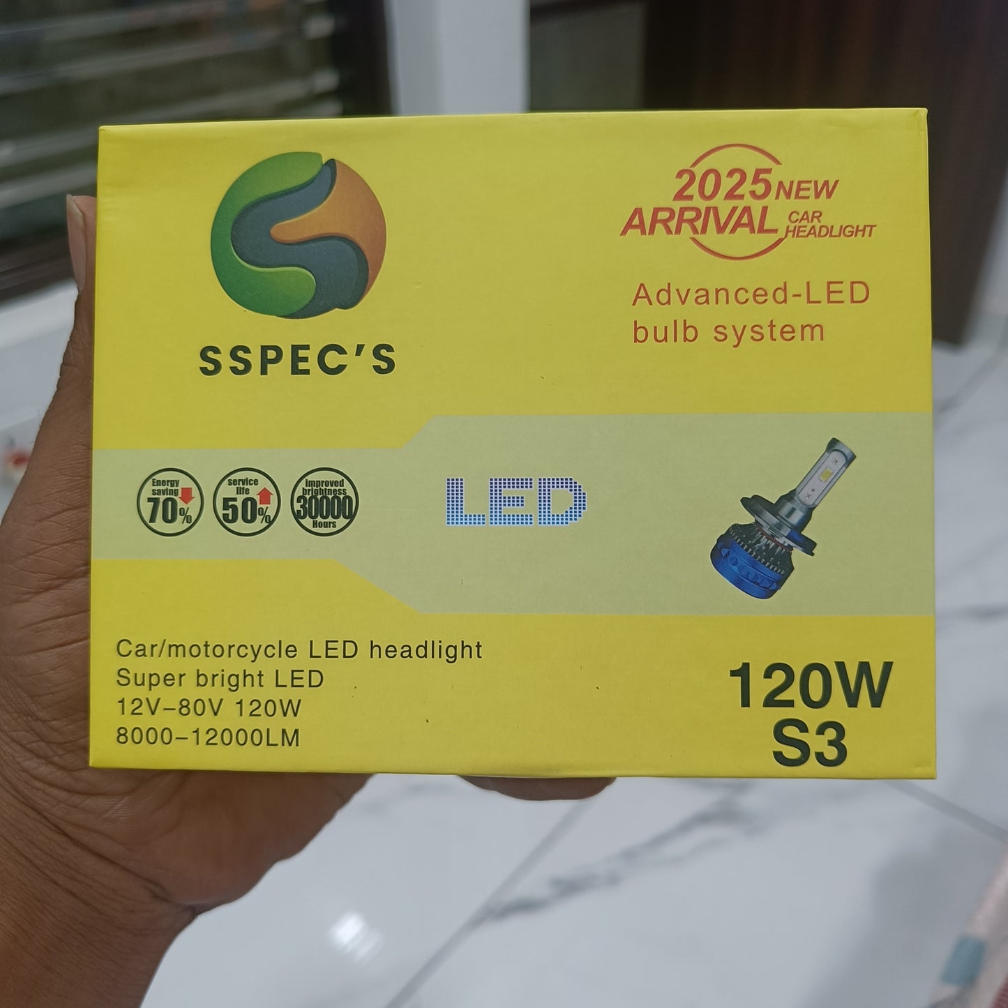 SSPEC'S 120W S3 LED HEADLIGHT ( Pack of 1 )