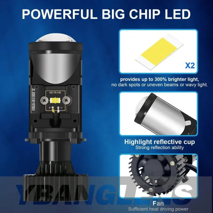 Universal Y6 45W H4 Mini Lens Projector ( Pack of 1 )