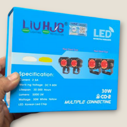 HJG 60W Mini Driving Red Devil Eye Fog Light