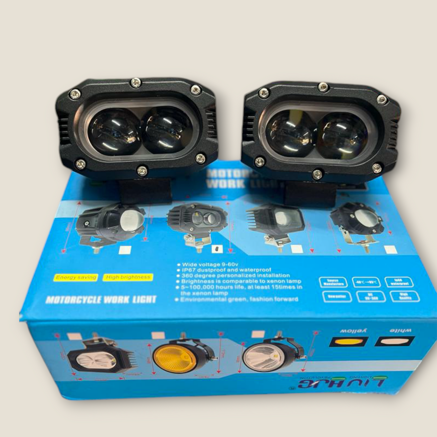 ORIGINAL 60 Watt With Dual Colour and lens Fog Lights ( WHITE/YELLOW) (set of 2)